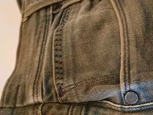 BLACK CHARCOAL LEVI'S DENIM , WASHED FINISH