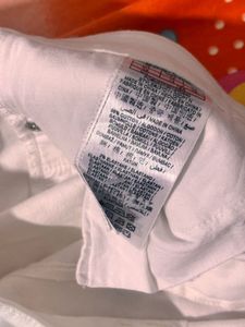 GUESS White Denim Mini Skirt