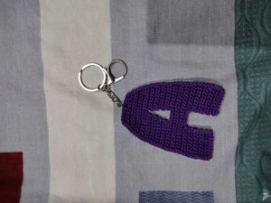 Handmade Purple "H" Keychain