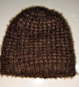 Sparkly Brown Beanie women Hat