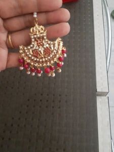 Panjabi Jewellery Set Jadau  Moti Work With Tika