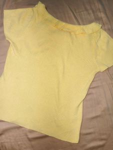 lemon Yellow Ruffled Top💛