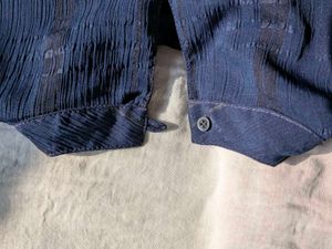 Elegant Navy Blue Blouse