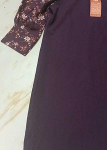 13-14 year Adorable Purple Floral Sleeve Dress