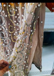 Y2K vintage Stunning Embellished Orange Kurta