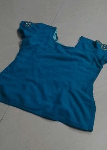 Sea Green Colour Skirt And Top Set
