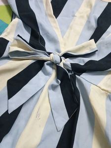 Striped Peplum Top