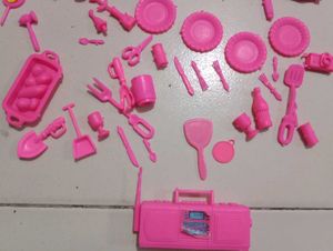 Pink Toy Kitchen &amp; Outdoor Set