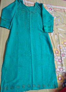 Beautiful Teal Kurta and Plazoo Set