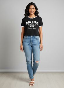Westside Nuon _New York Graphic Crop T-Shirt