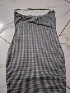 Gingham Strapless Mini Dress