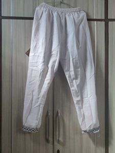 White Cotton Ethnic Pants