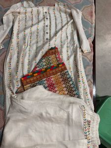 Embroidered Kurta Set with Dupatta
