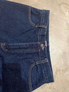 Vintage Dark Blue A-Line Maxi Denim Skirt | Waist