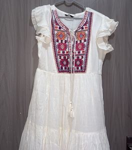 Boho Embroidered Tiered Maxi Dress 👗✨