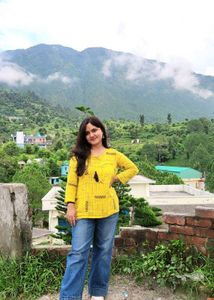 Yellow Printed Kurta