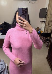 Pink Sweater Dress