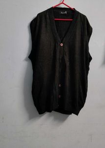 Sleeveless Cardigan black winter warm