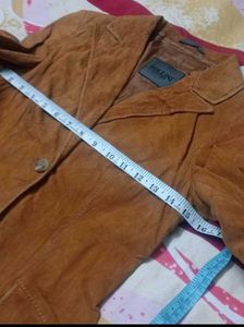 🎀Brown leather Suede Blazer🎀