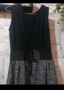 Chic High-Low Black &amp; Grey Dress