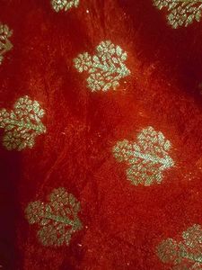 Elegant Red  semi Banarasi Silk material
