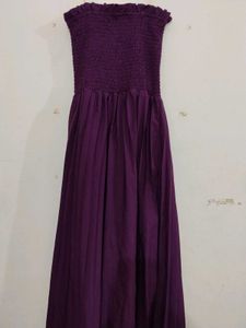 Purple Smocked Jumpsuit