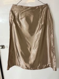 clasic cutom made Satin Midi Skirt