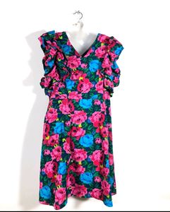 Floral Ruffle Mini Dress