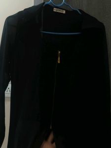 Elegant Black Maxi Dress overcoat