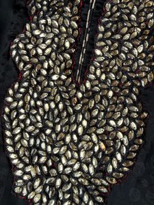 Designer Black Pure Georgette Party Kurta