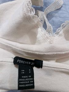 Chic White Lace Tie Front Cami Top