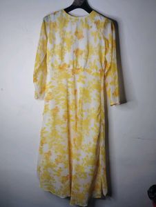pretty yellow floral anarkali