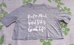 Trendy "Positive Mind, Good Vibes, Great Life" T-S