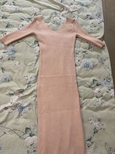 Peach bodycon dress