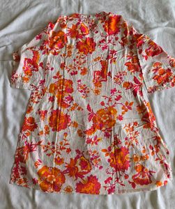 Vibrant Floral Print Kurta