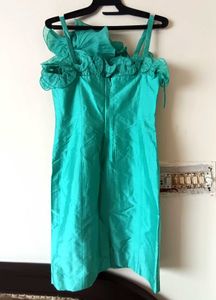 Stunning Teal Ruffle Dress