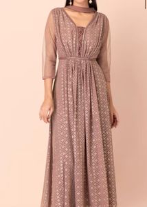 Indya Elegant Brocade Anarkali Kurta Set