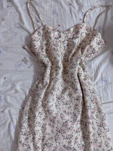 Cute Floral Print Mini Dress