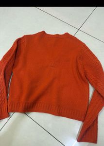 Orange Cable Knit Cardigan🍊