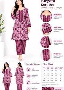 looto 😜    ✨Elegant Pure cotton Kurta with Pants