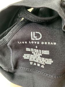 Aeropostale Live Love Dream Black Strappy Bralette