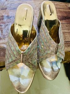Embellished Block Heel Sandals