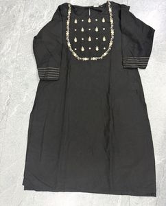 *Sale*Black Kurta with Gold Embroidery