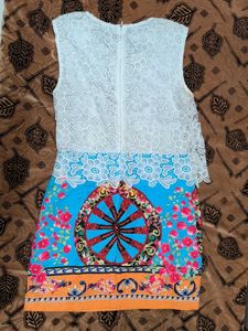 Bohemian Print Lace Dress