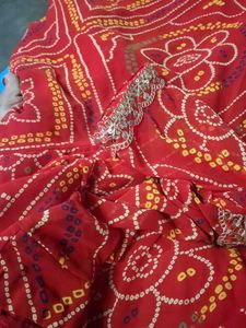 Vibrant Red Bandhani Suit