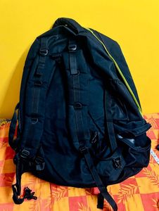 FASTRACK Durable Black Backpack with Lime Accents