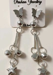 Sparkling Butterfly &amp; Star Dangle Earrings