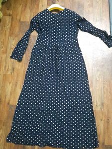 Chic Polka Dot Maxi Dress size S