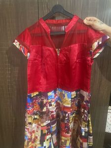 Vibrant Geometric Print Maxi Dress