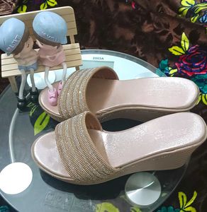 Sparkling Embellished Wedge Sandals